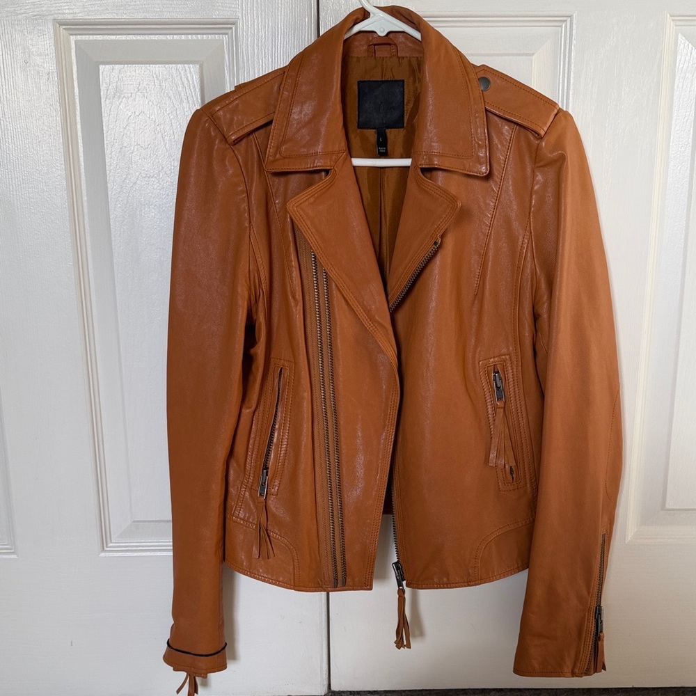 Joie Cognac Leather Jacket